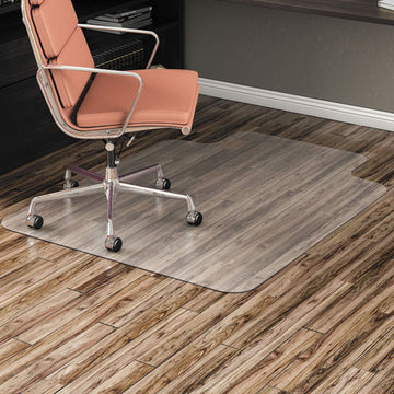 Alera® All Day Use Non-studded Chair Mat For Hard Floors, 45 X 53, Wide Lipped, Clear freeshipping - TVN Wholesale